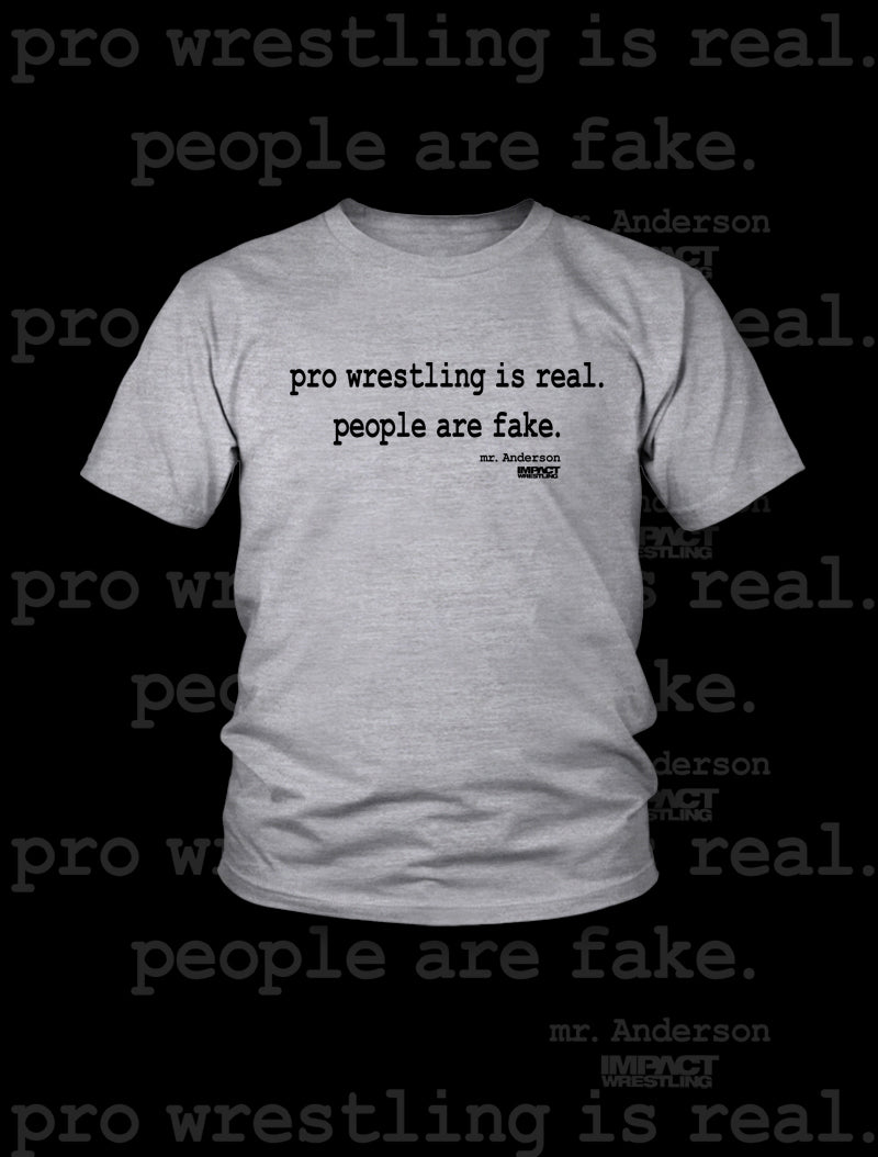 Mr. Anderson People Are Fake Athletic Grey T-Shirt Pwcatalog