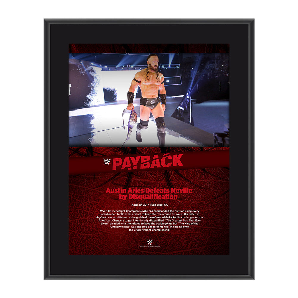 Neville Payback 2017 10 x 13 Commemorative Photo Plaque Pwcatalog