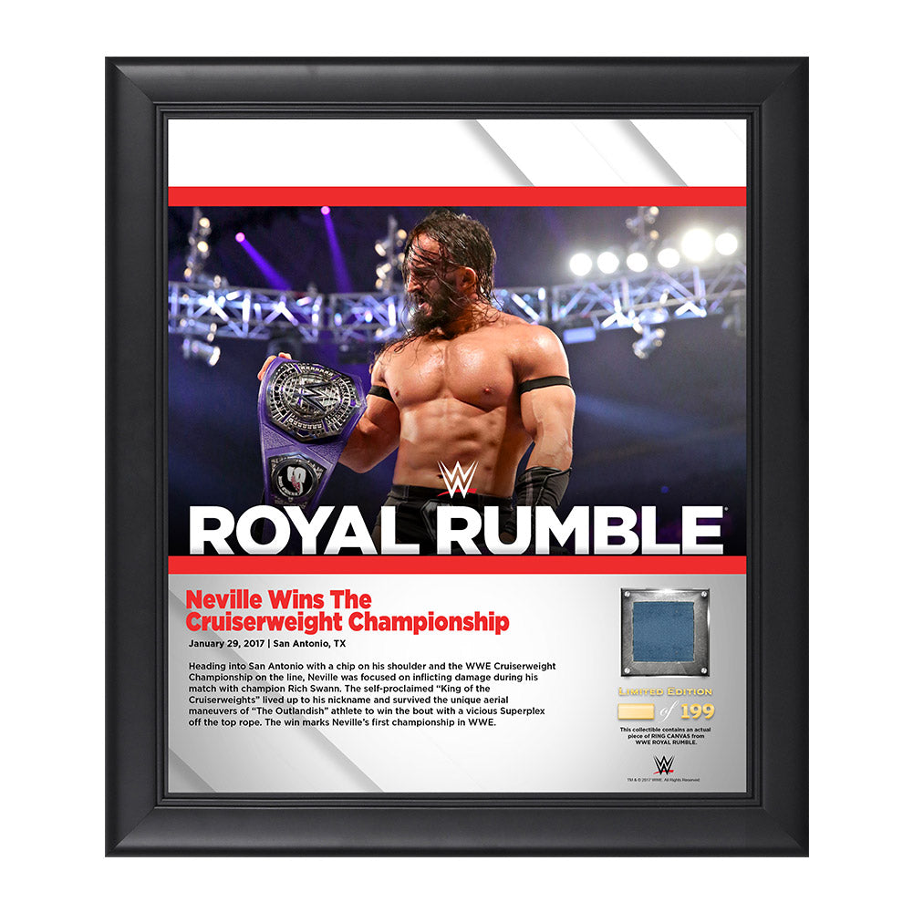 Neville Royal Rumble 2017 15 x 17 Framed Plaque w Ring Canvas Pwcatalog