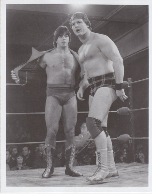 1980s Portland Wrestling "Rowdy" Roddy Piper Rick Martel Vintage Promo Photo