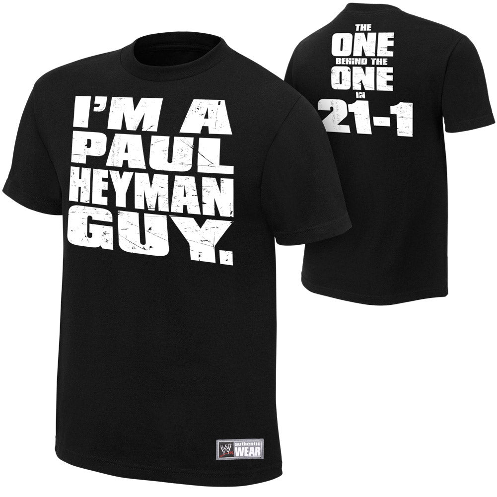 Paul Heyman The One Behind The One in 21-1 T-Shirt Pwcatalog