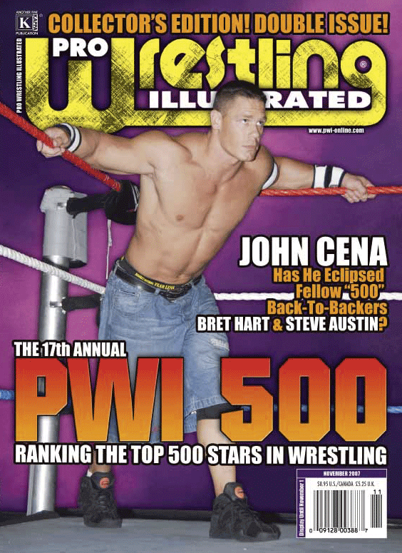 Pro Wrestling Illustrated November 2007 Magazine PWcatalog