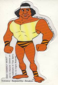 Puffy Rock & Wrestling Sticker 1985 Jimmy Snuka PWcatalog