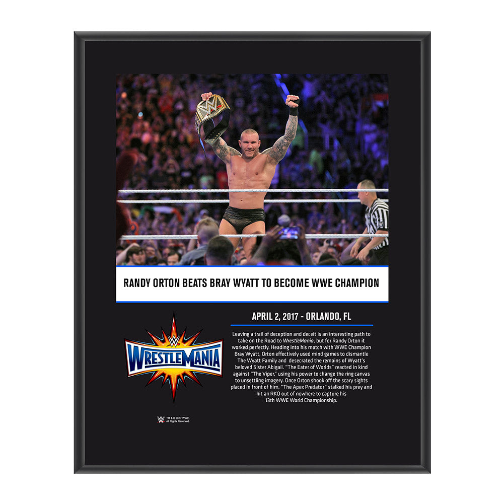 Randy Orton WrestleMania 33 10 X 13 Commemorative Photo Plaque Pwcatalog