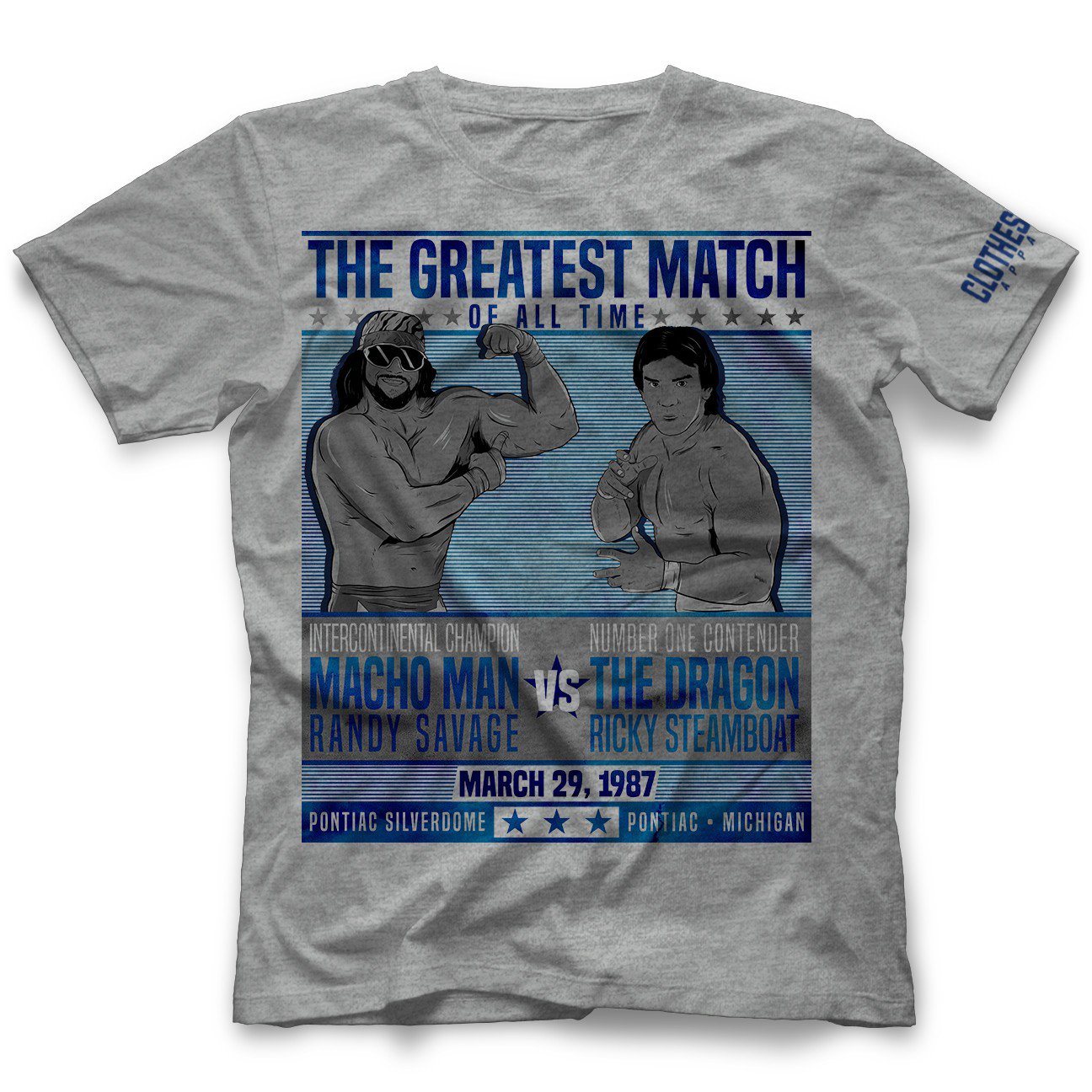 Randy Savage Savage-Steamboat The Match T-Shirt Pwcatalog