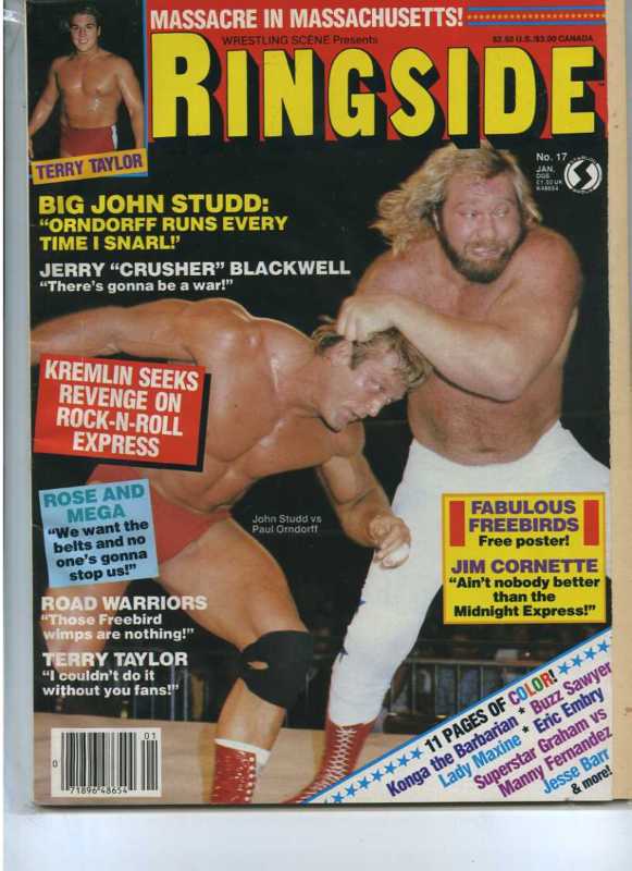 Ringside Wrestling January 1987 Magazine PWcatalog