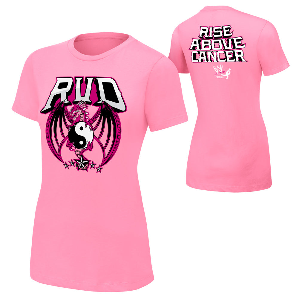Rob Van Dam Rise Above Cancer Pink Women's T-Shirt Pwcatalog