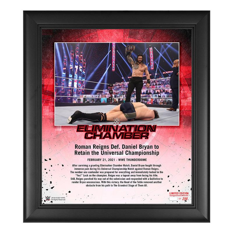 Roman Reigns Elimination Chamber 2021 15x17 Commemorative Plaque Pwcatalog