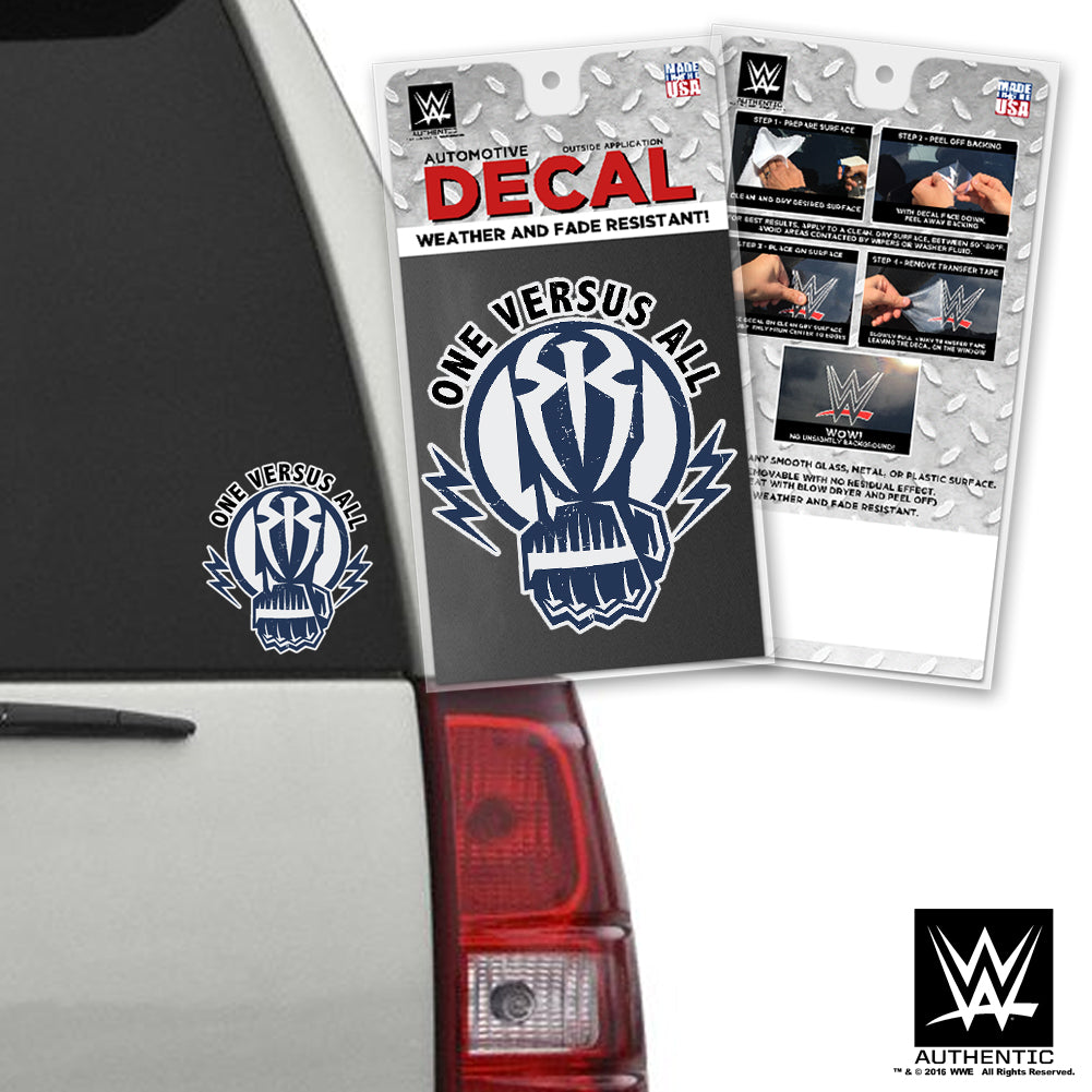 Roman Reigns One Versus All Car Decal Pwcatalog