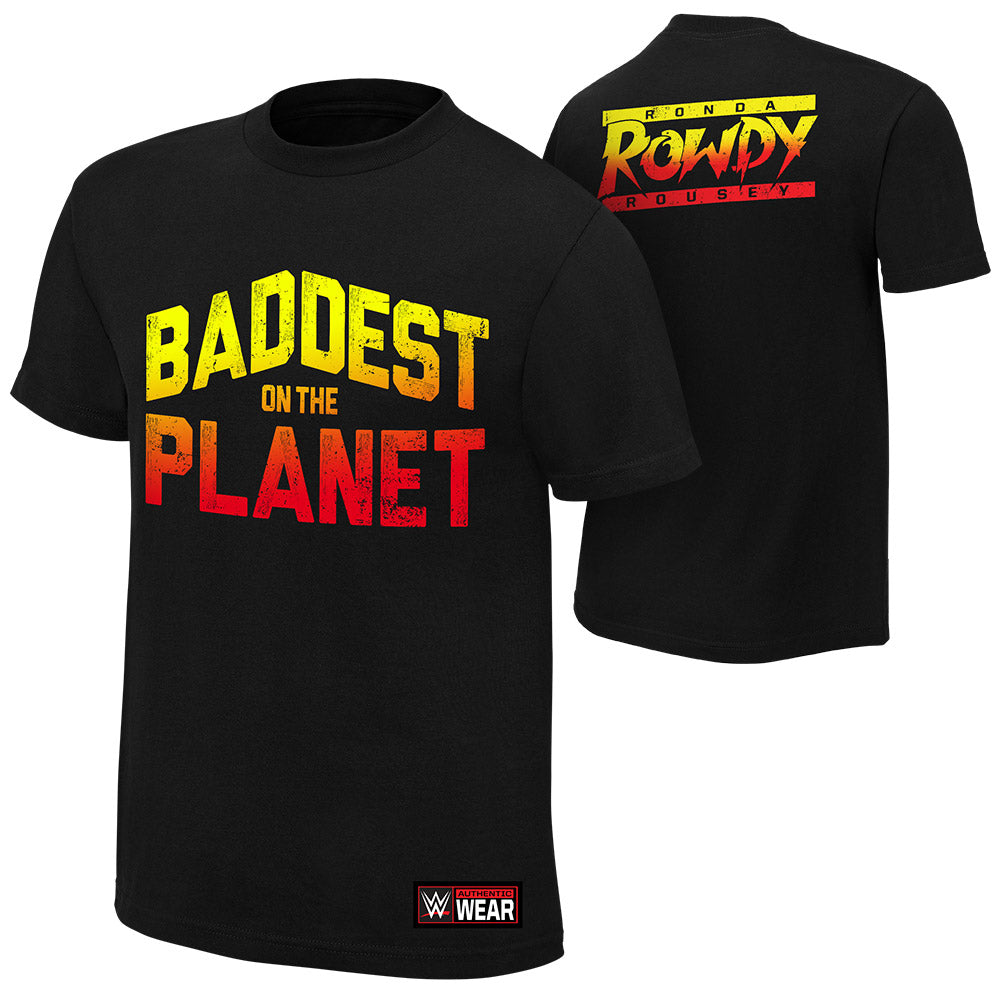 Ronda Rousey Baddest On The Planet Authentic T-Shirt Pwcatalog