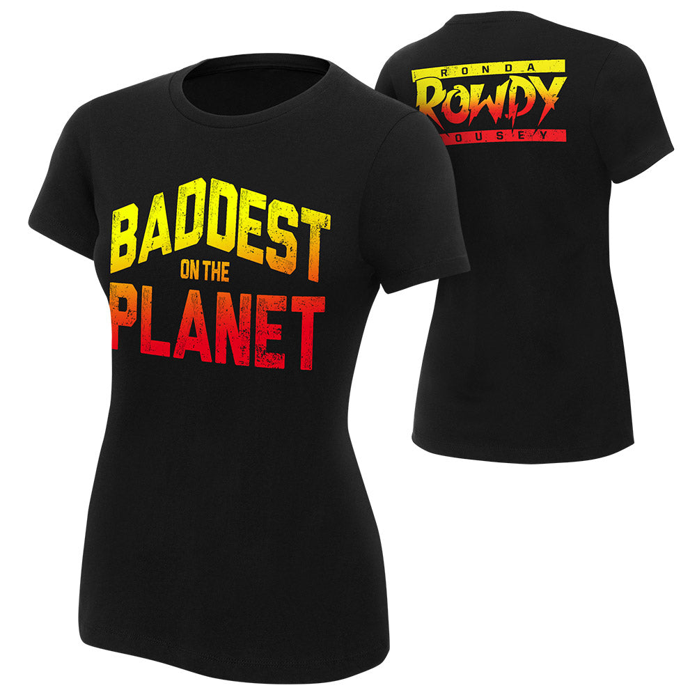 Ronda Rousey Baddest On The Planet Women's Authentic T-Shirt Pwcatalog