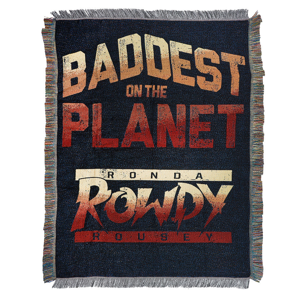 Ronda Rousey Baddest on the Planet Throw Blanket Pwcatalog