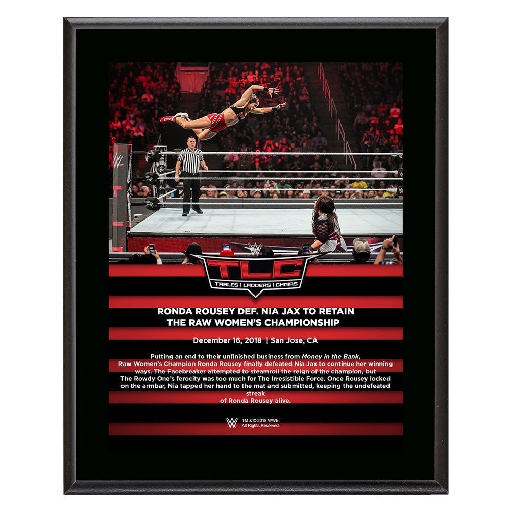 Ronda Rousey TLC 2018 10 x 13 Commemorative Plaque Pwcatalog