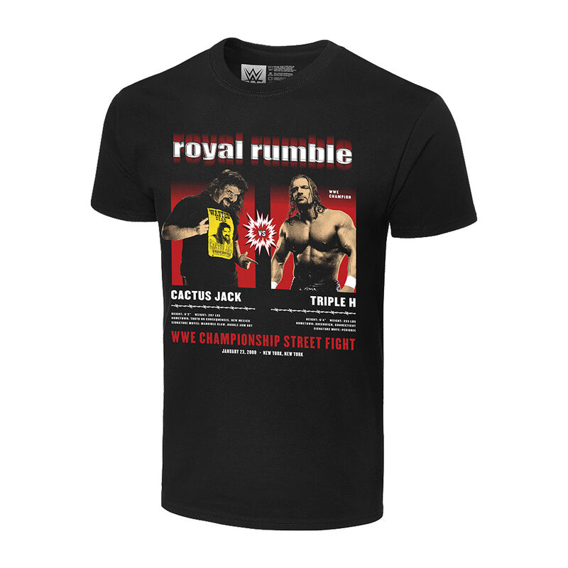 Royal Rumble 2000 Cactus Jack vs Triple H Matchup T-Shirt Pwcatalog