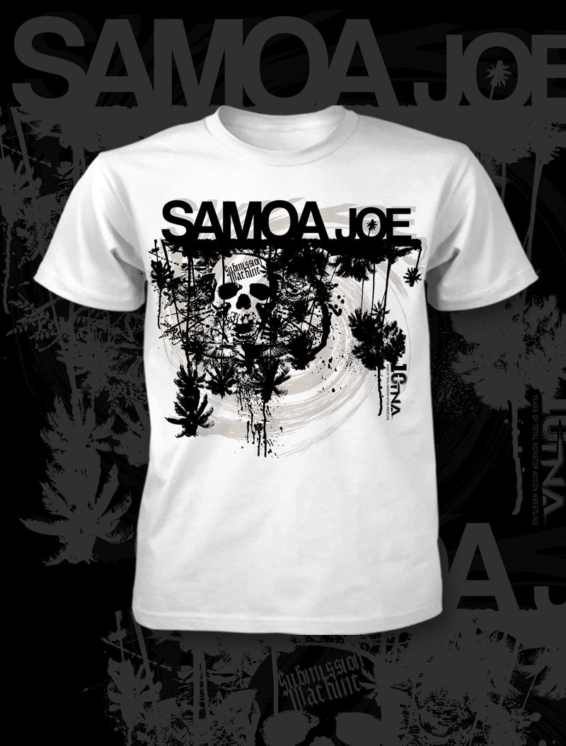 Samoa Joe White Skull T-Shirt Pwcatalog