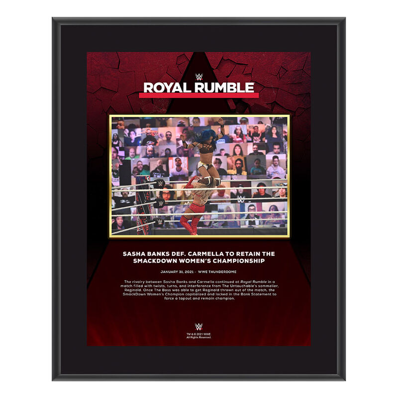 Sasha Banks Royal Rumble 2021 10 x 13 Commemorative Plaque Pwcatalog