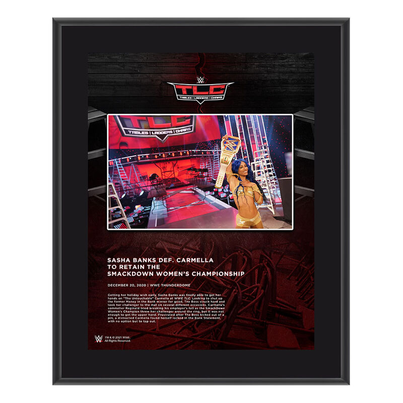 Sasha Banks TLC 2020 10x13 Commemorative Plaque Pwcatalog