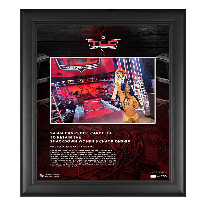 Sasha Banks TLC 2020 15 x 17 Commemorative Plaque Pwcatalog