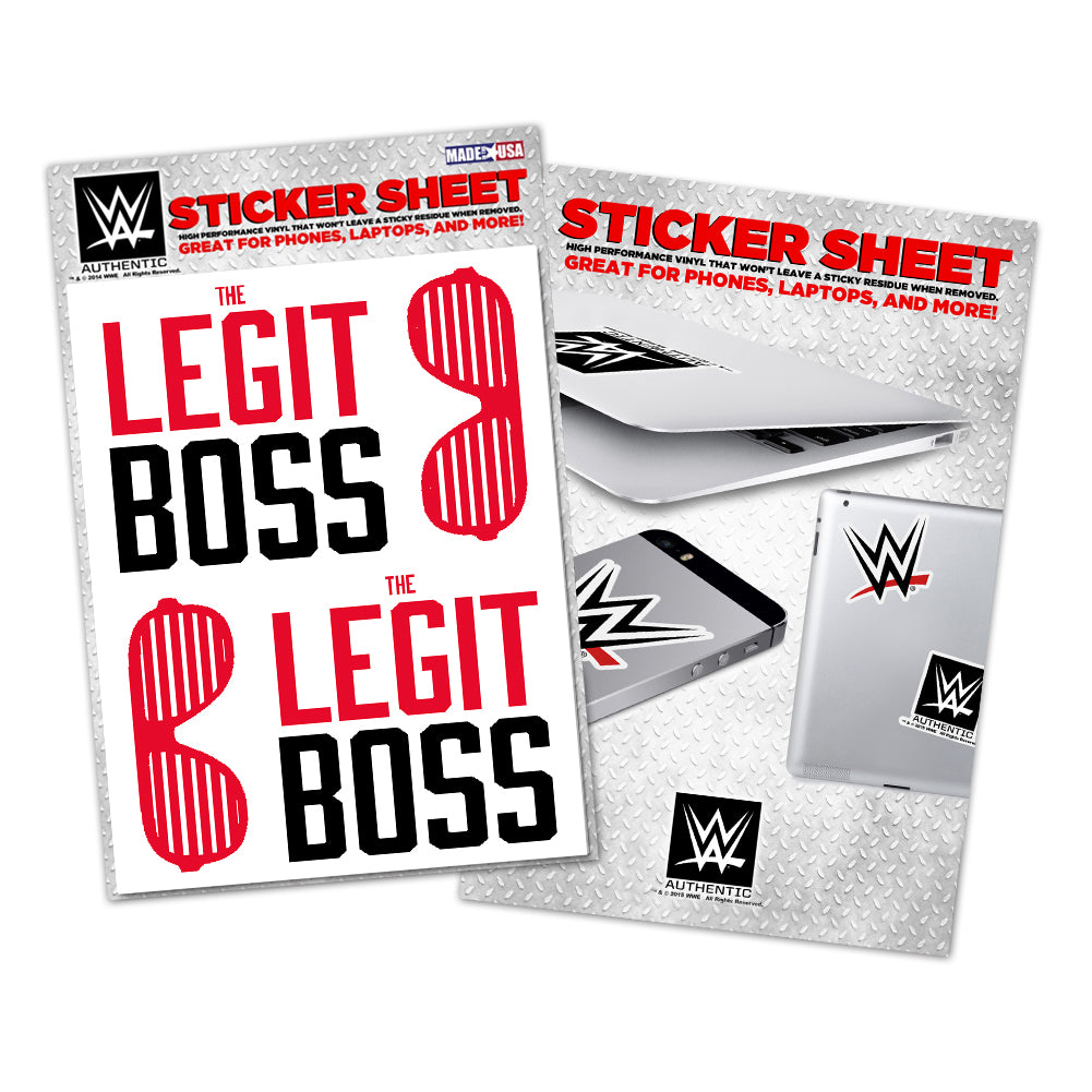 Sasha Banks The Legit Boss Sticker Sheet Pwcatalog