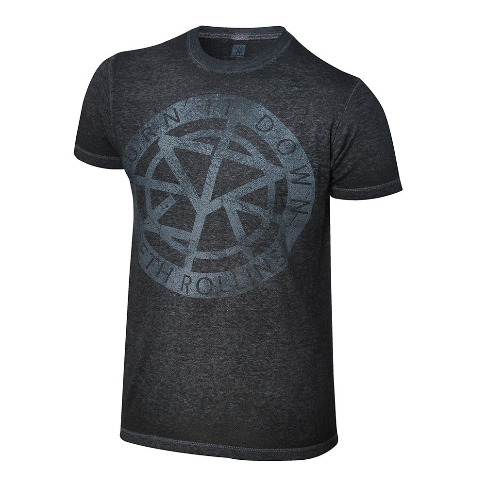 Seth Rollins Burn it Down Acid Wash T-Shirt Pwcatalog