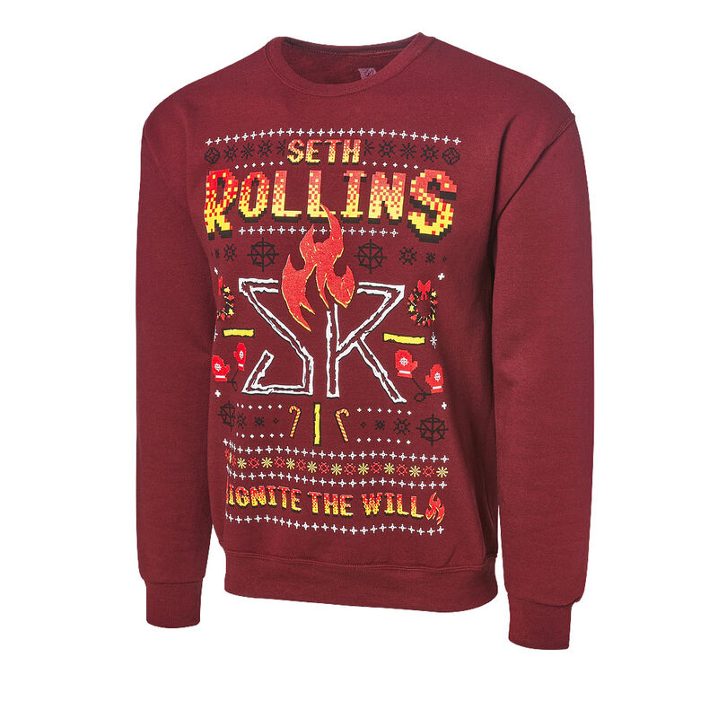 Seth Rollins Ignite the Will Ugly Holiday Sweatshirt Pwcatalog