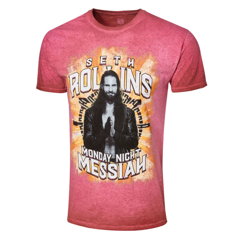 Seth Rollins Monday Night Messiah Mineral Wash T-Shirt Pwcatalog