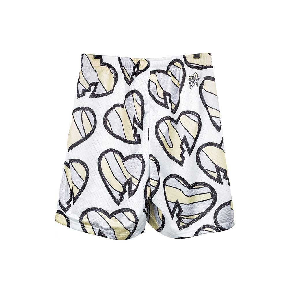 Shawn Michaels Gold Hearts Chalk Line Shorts Pwcatalog