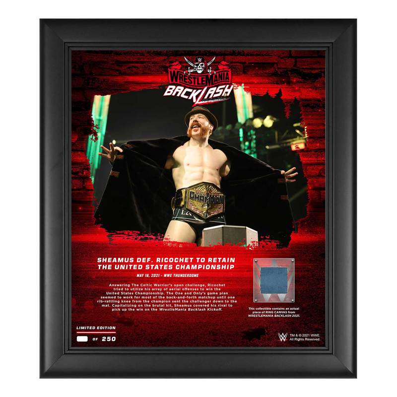 Sheamus WrestleMania Backlash 2021 15x17 Commemorative Plaque Pwcatalog