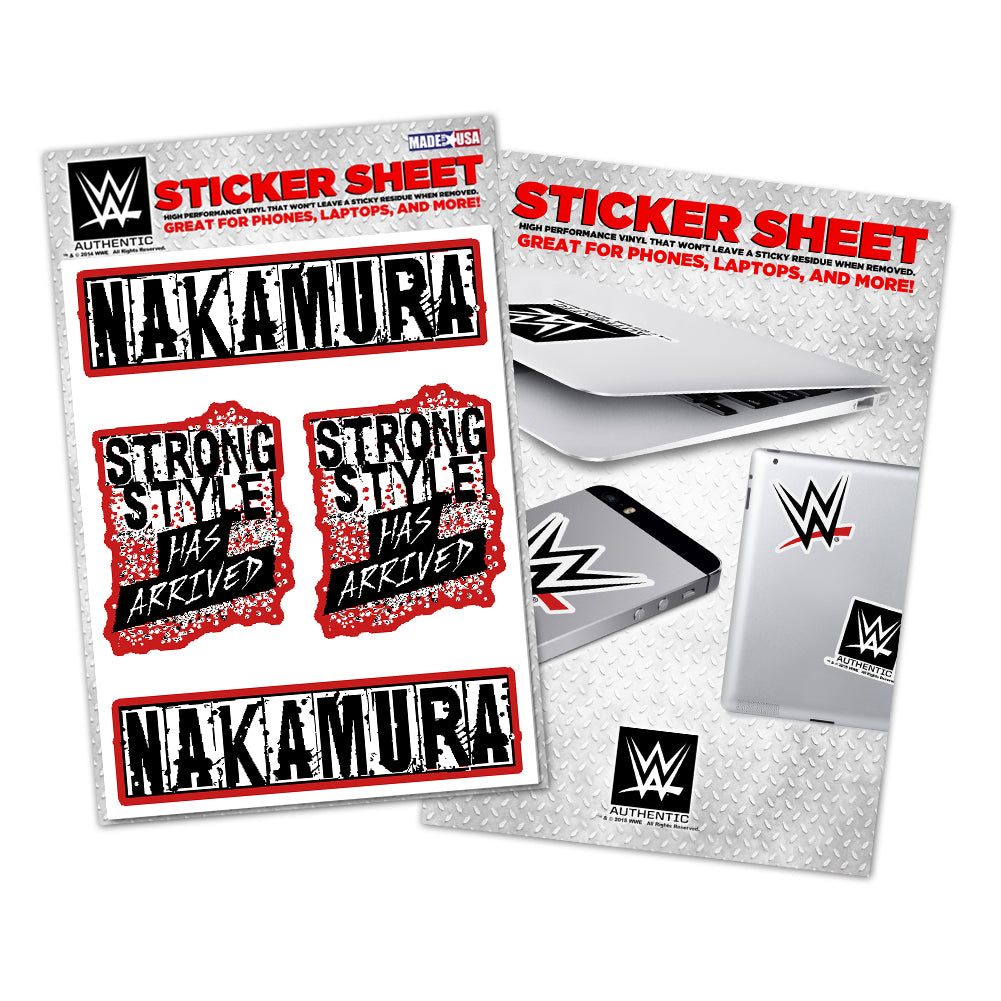 Shinsuke Nakamura Strong Style Has Arrived Sticker Sheet Pwcatalog