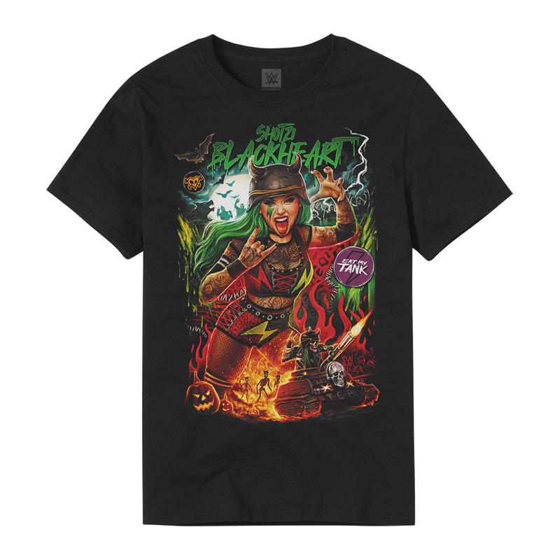 Shotzi Blackheart Eat My Tank Flames T-Shirt Pwcatalog