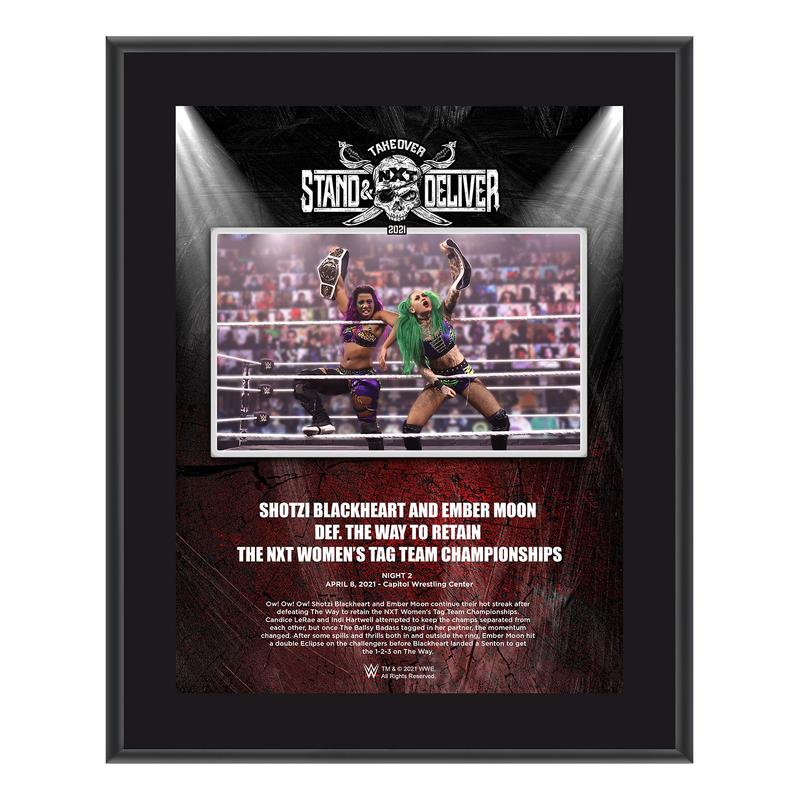 Shotzi Blackheart & Ember Moon NXT TakeOver Stand & Deliver 10x13 Commemorative Plaque Pwcatalog