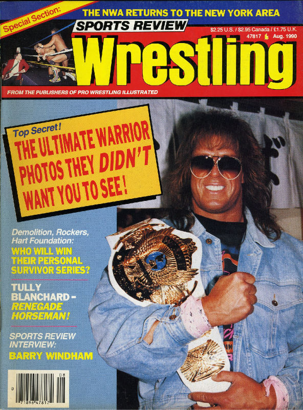 Sports Review Wrestling August 1990 Magazine PWcatalog