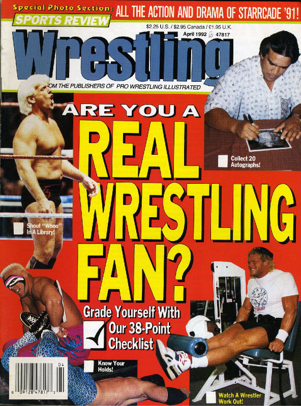 Sports Review Wrestling April 1992 Magazine PWcatalog