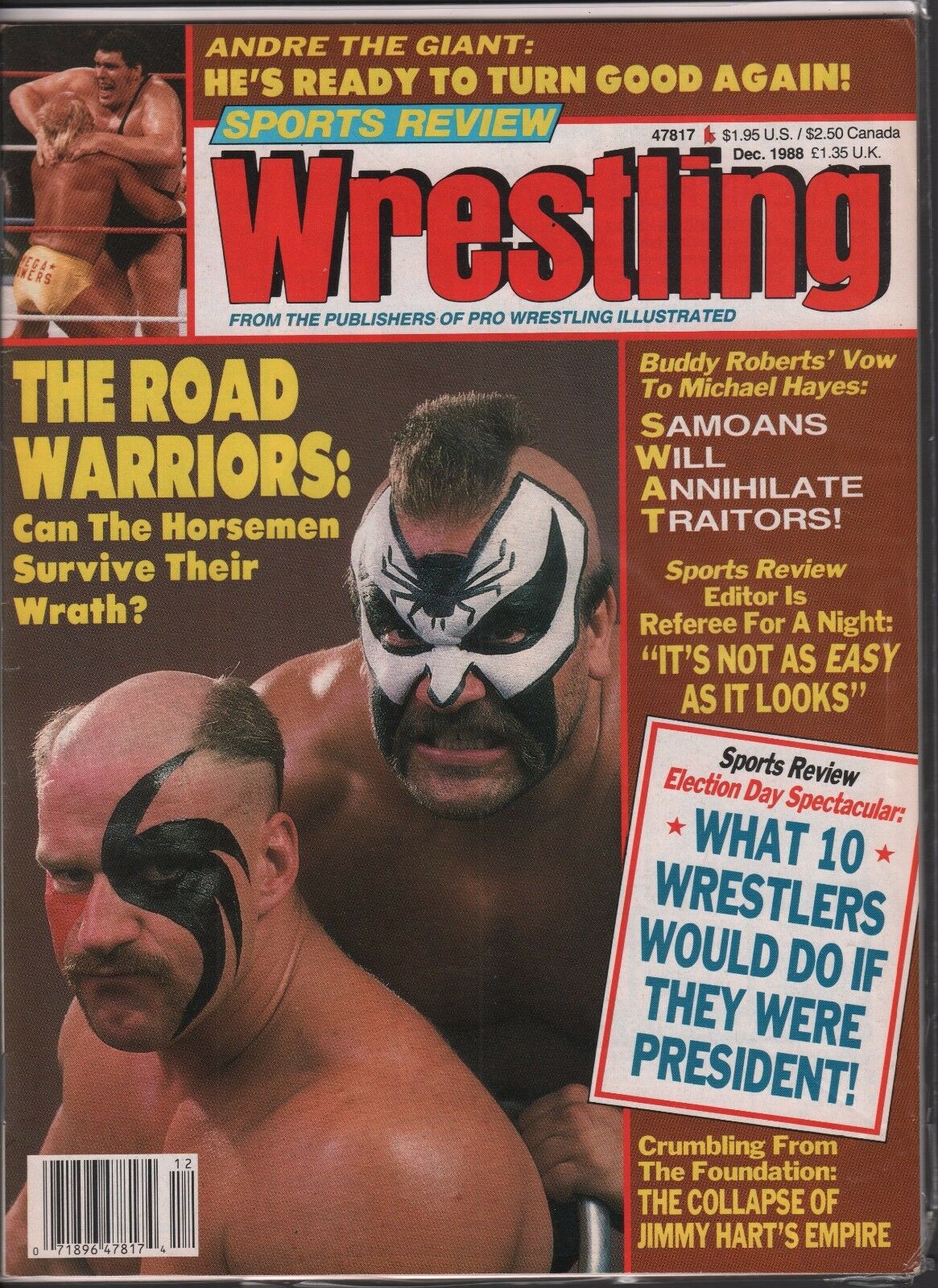 Sports Review Wrestling December 1988 Magazine PWcatalog