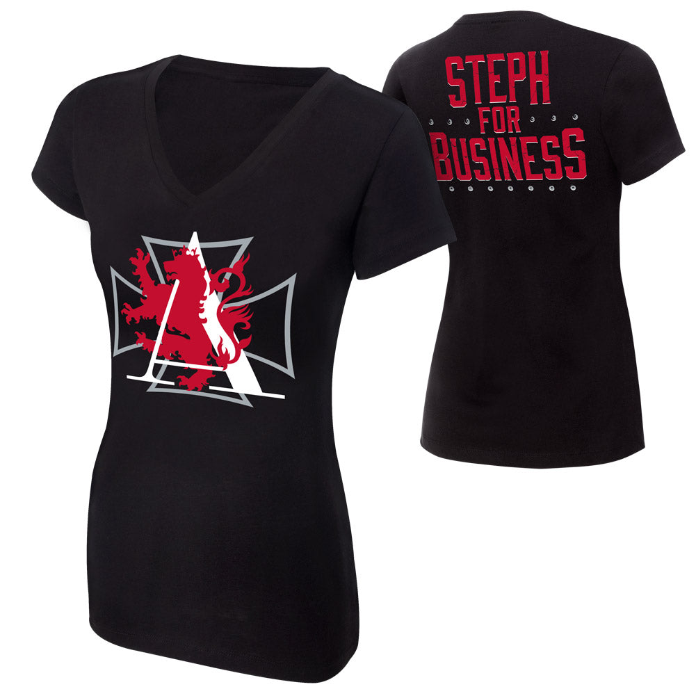 Stephanie McMahon Steph For Business Women's V-Neck T-Shirt Pwcatalog