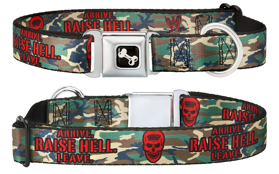 Steve Austin Arrive.Raise Hell.Leave Dog Collar Pwcatalog