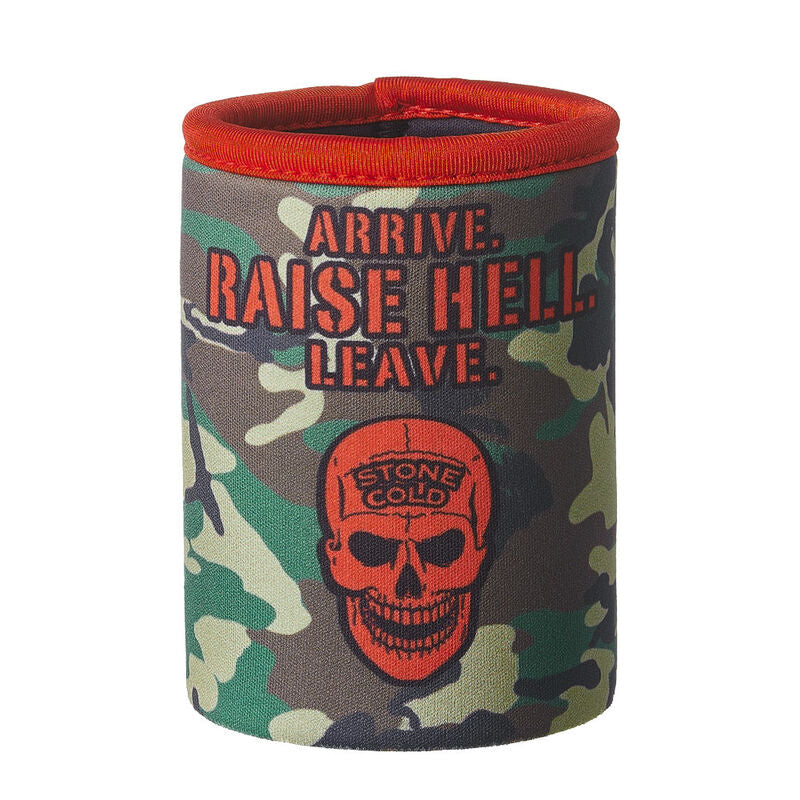 Steve Austin Arrive. Raise Hell. Leave. Reversible Can Cooler Pwcatalog