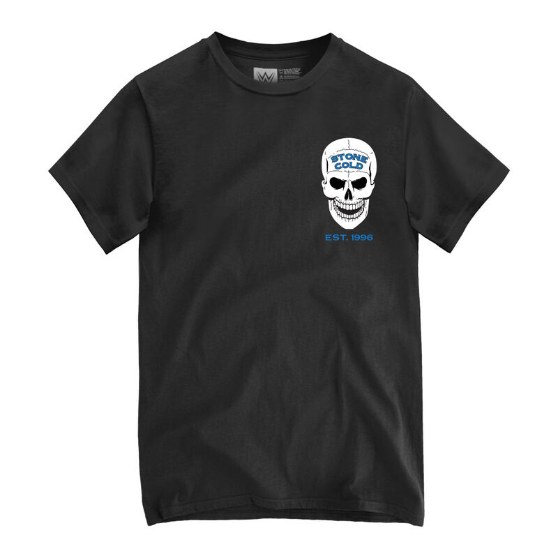Steve Austin Est. 1996 Skull Chest Print T-Shirt Pwcatalog