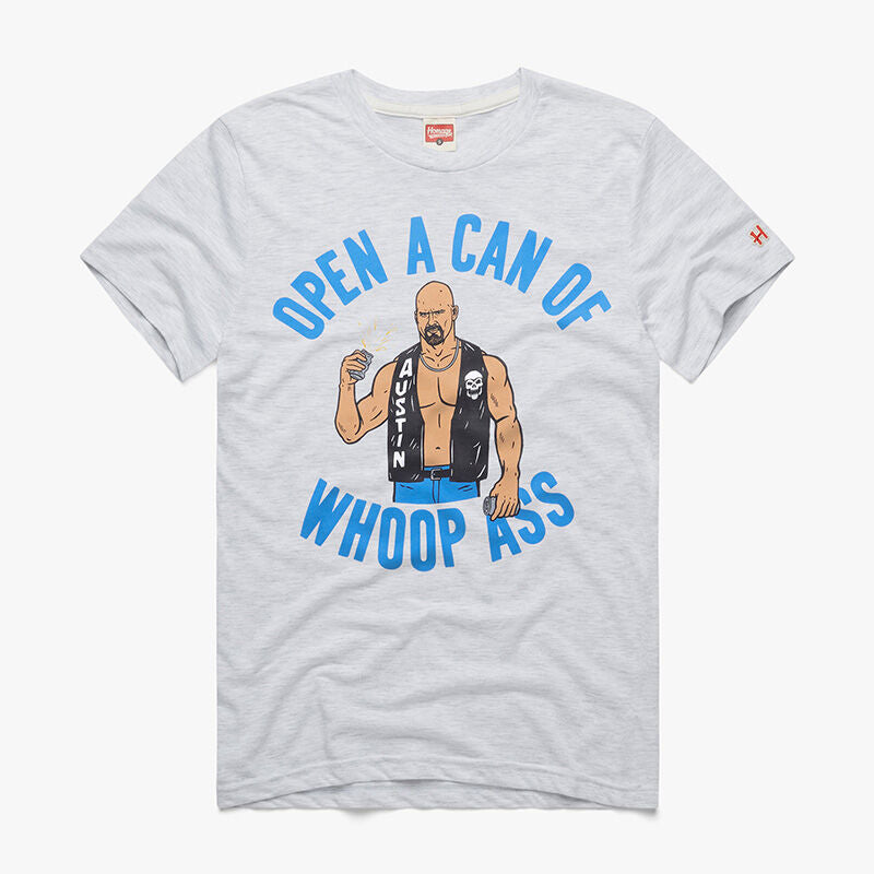 Steve Austin Open A Can of Whoop Ass Homage T-Shirt Pwcatalog