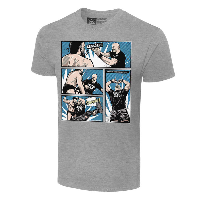 Stone Cold Steve Austin Stunner Comic Graphic T-Shirt Pwcatalog