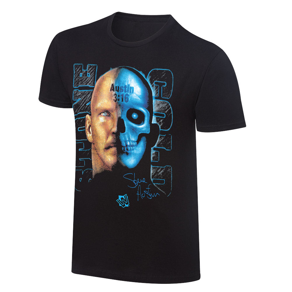 Stone Cold Steve Austin Face-Skull Retro T-Shirt Pwcatalog