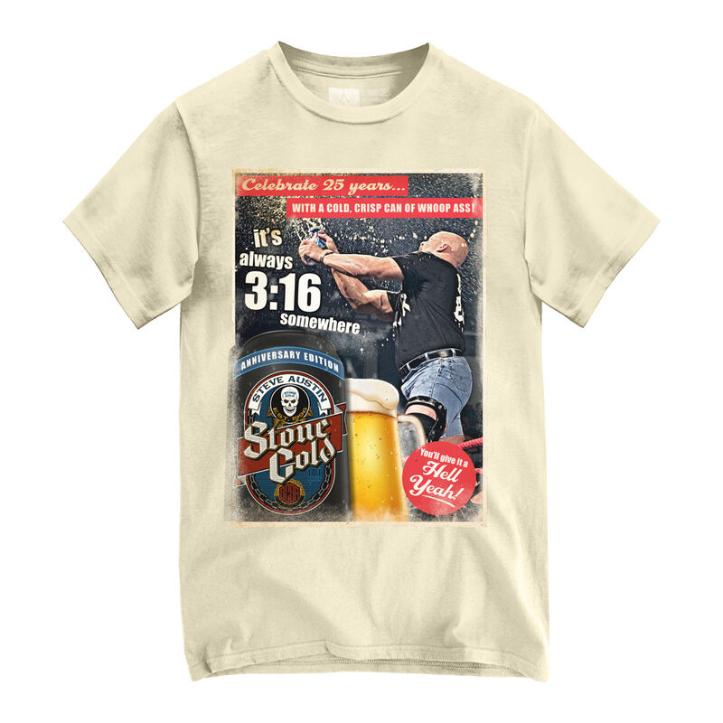 Stone Cold Steve Austin It's Always 316 Somewhere 25th Anniversary T-Shirt Pwcatalog