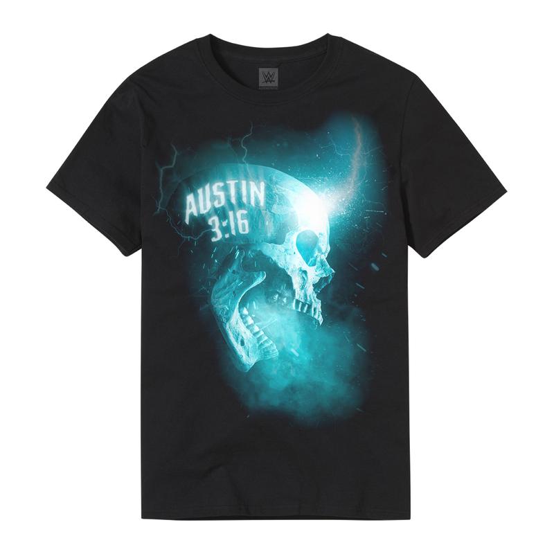 Stone Cold Steve Austin KOTR 1996 Lightning Skull T-Shirt Pwcatalog