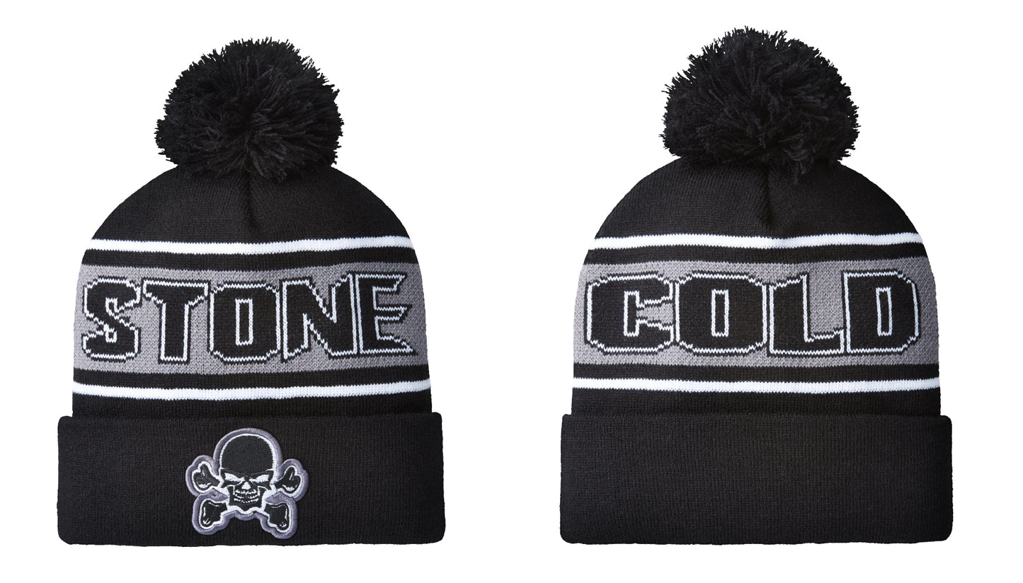 Steve Austin Pom Knit Beanie Hat Pwcatalog