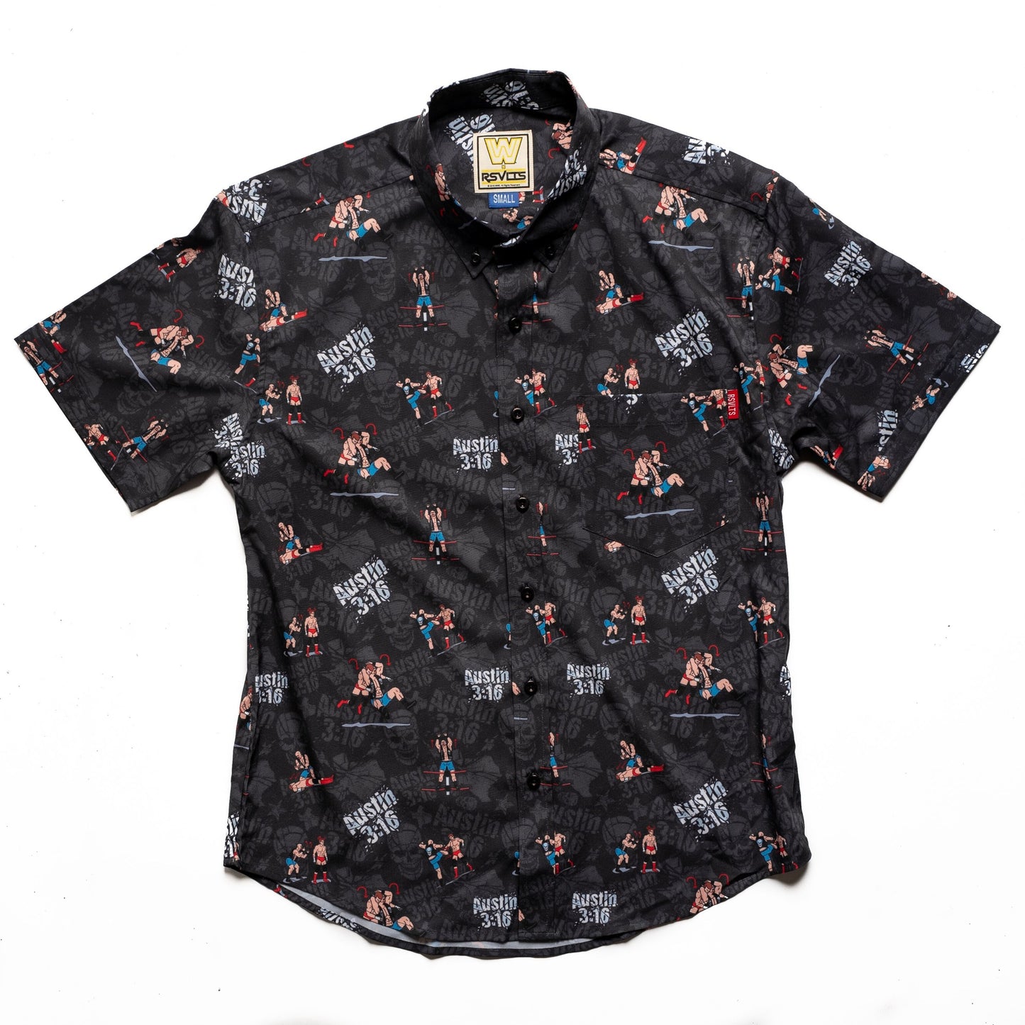 Stone Cold Steve Austin RSVLTS Button Down Shirt Pwcatalog