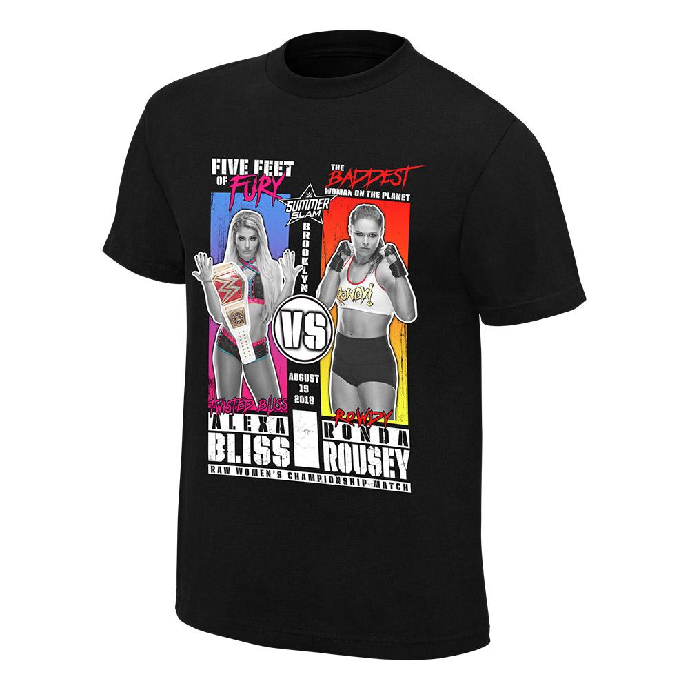 SummerSlam 2018 Alexa Bliss vs Ronda Rousey Match T-Shirt Pwcatalog