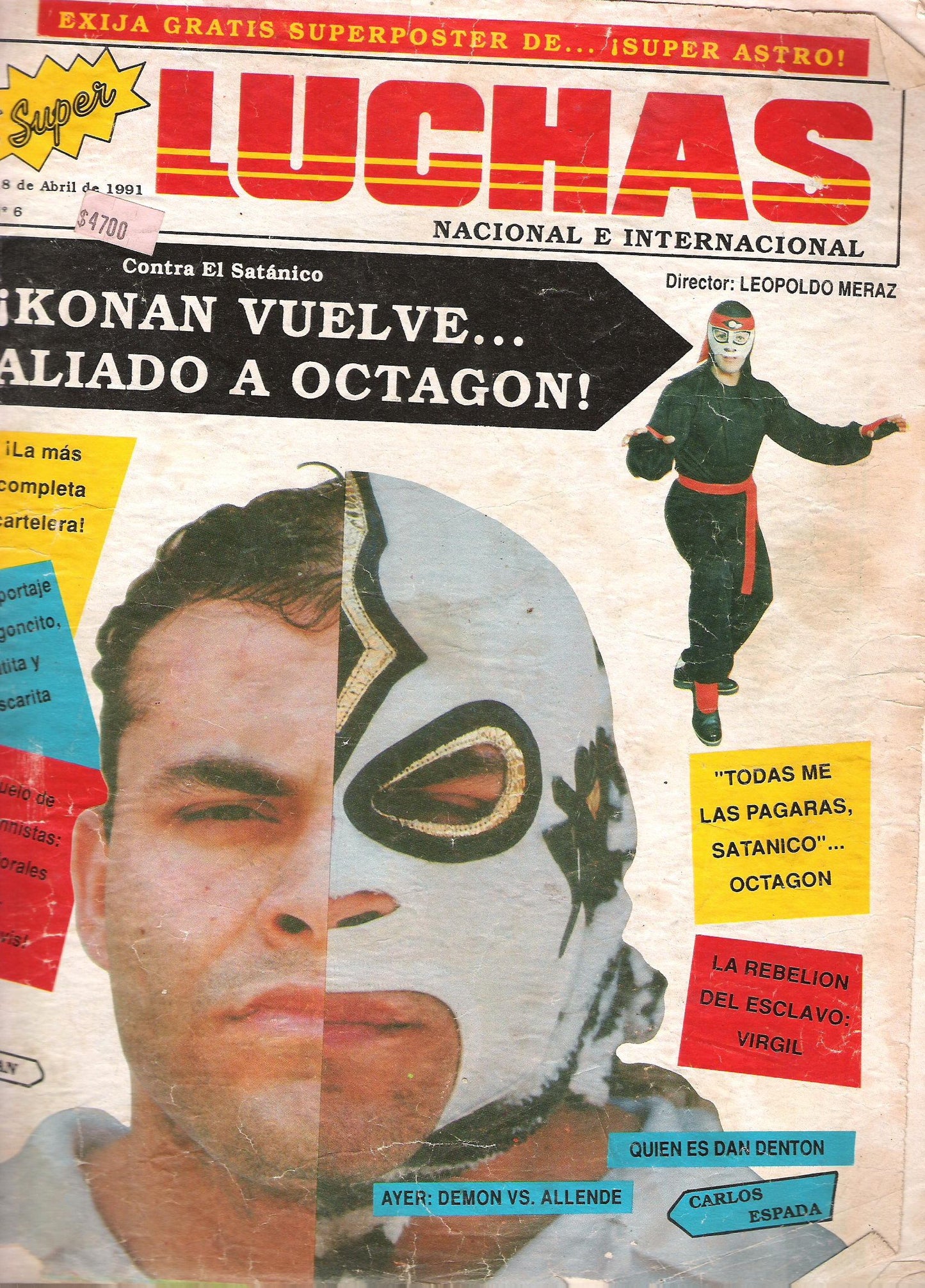 Super Luchas April 1991 Magazine PWcatalog