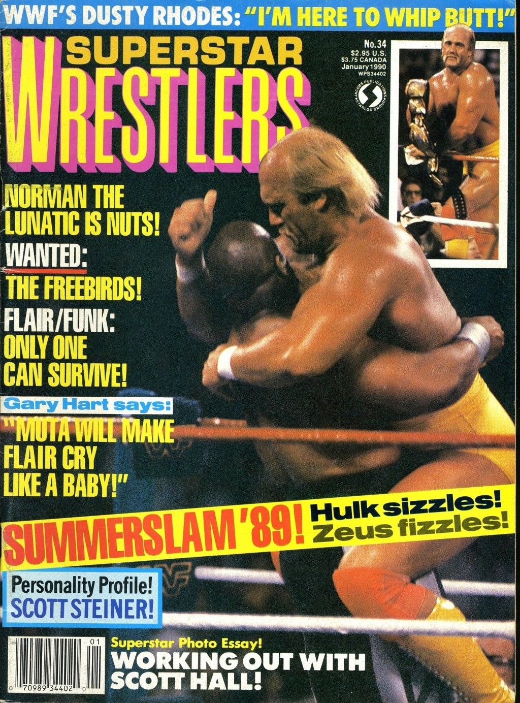 Superstar Wrestlers January 1990 Magazine PWcatalog