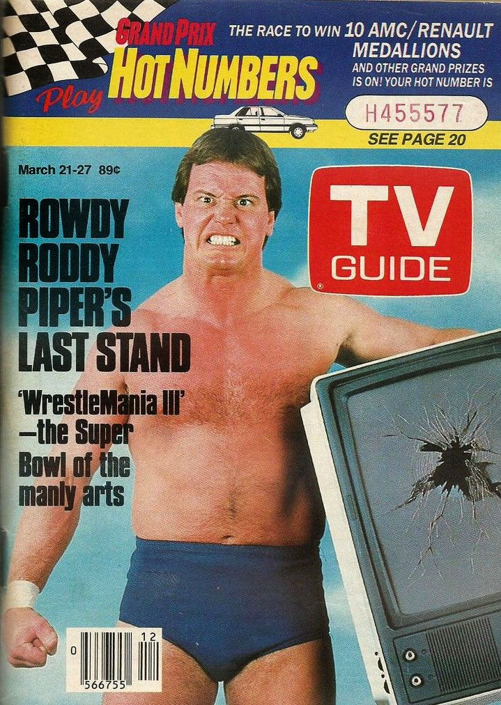 TV GuideMarch 21, 1987 rowdy roddy piper Magazine PWcatalog
