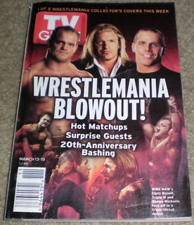 TV Guide March 2004 HHH, Shawn Michaels & Chris Benoit 1 of 2 Magazine PWcatalog